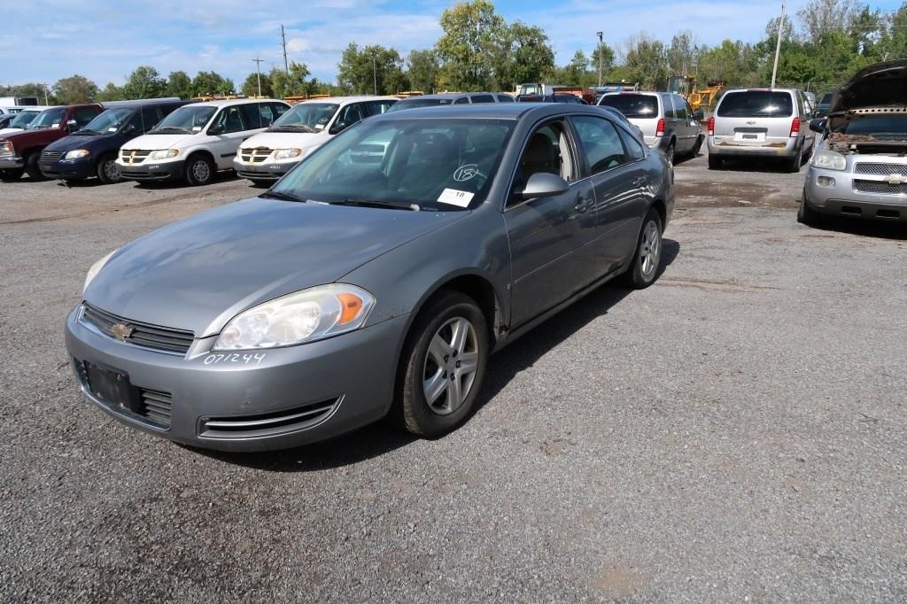 07 Chevrolet Impala  4DSD GY 6 cyl  Started w Jump on 9/21/21 AT PB PS R AC PW VIN: 2G1WB58K87927783