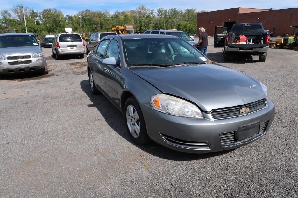 07 Chevrolet Impala  4DSD GY 6 cyl  Started w Jump on 9/21/21 AT PB PS R AC PW VIN: 2G1WB58K07927842