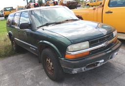 04 Chevrolet Blazer  Subn GR 6 cyl  4X4; Did not Start on 9/28/21 AT PB PS R AC PW VIN: 1GNDT13X64K1