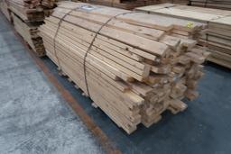 Lot of (7) Pallets of Wood 8 ft 2 in x 4in; 8 ft x 2 ft Plywood and 7 ft x 2 ft Frames