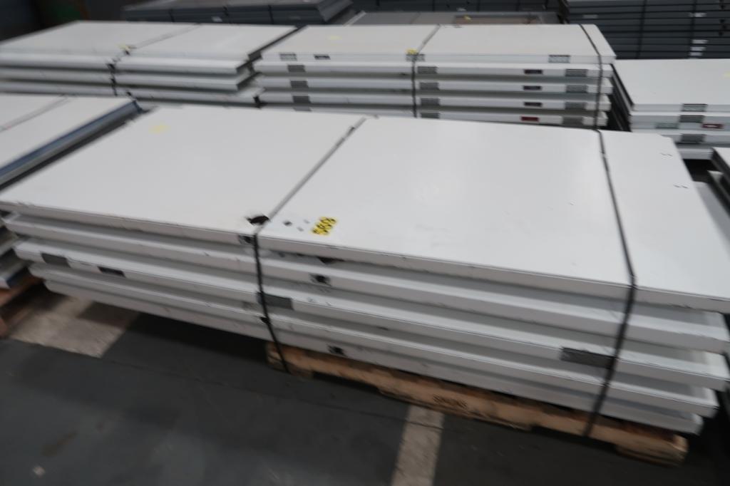 Lot of (10) White Metallic Doors - 83 1/8" x 35 3/4"