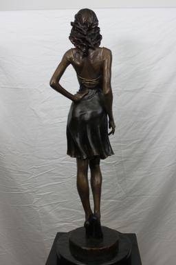 Victor Issa, Gazelle, bronze sculpture, 1/12, height 37", certificate of au