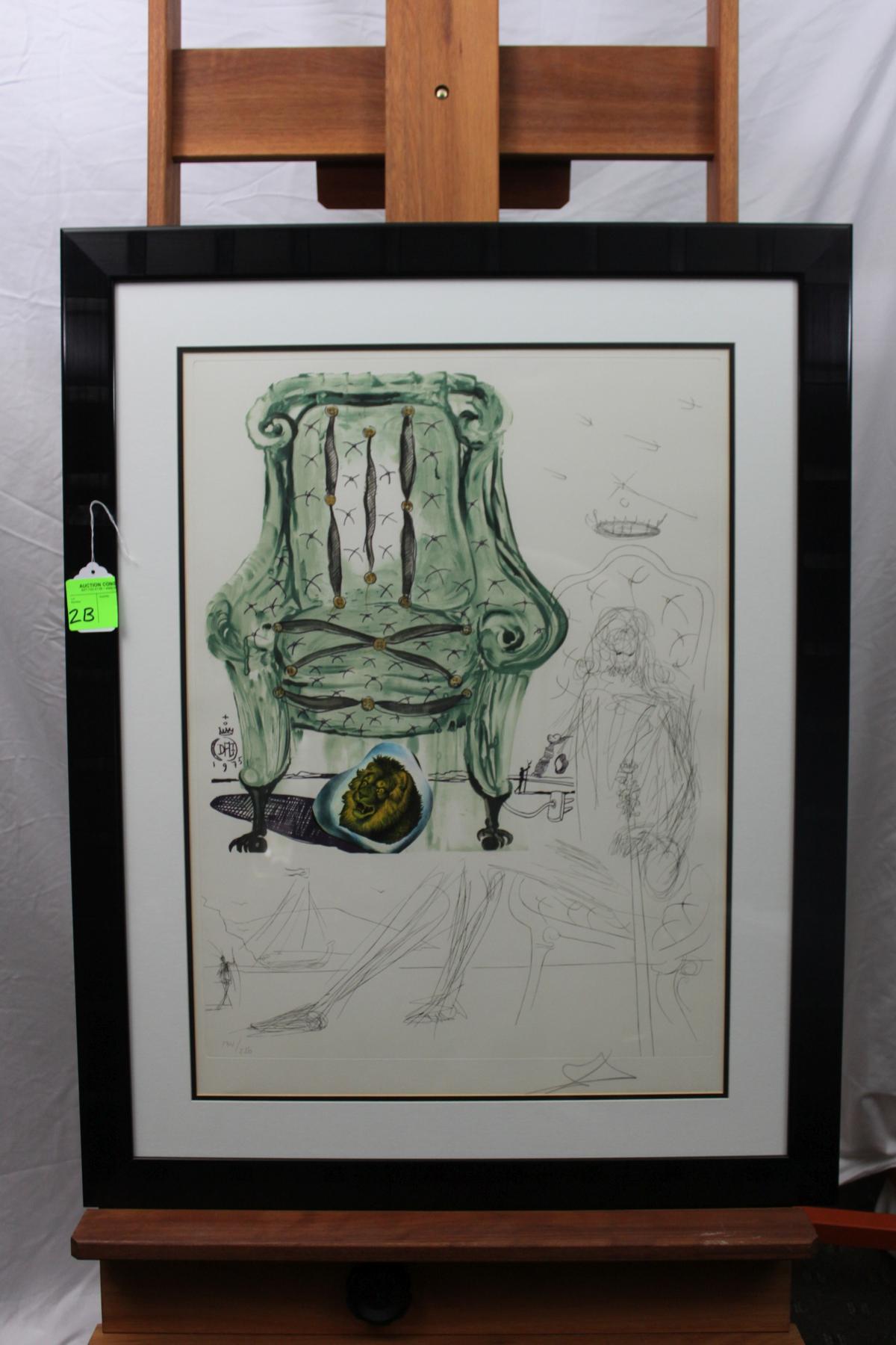 Salvador Dali, Breathing Pneumatic Armchair, lithograph, 28" x 20-3/4", num