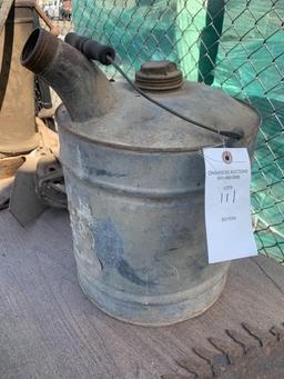 Vintage metal gas can