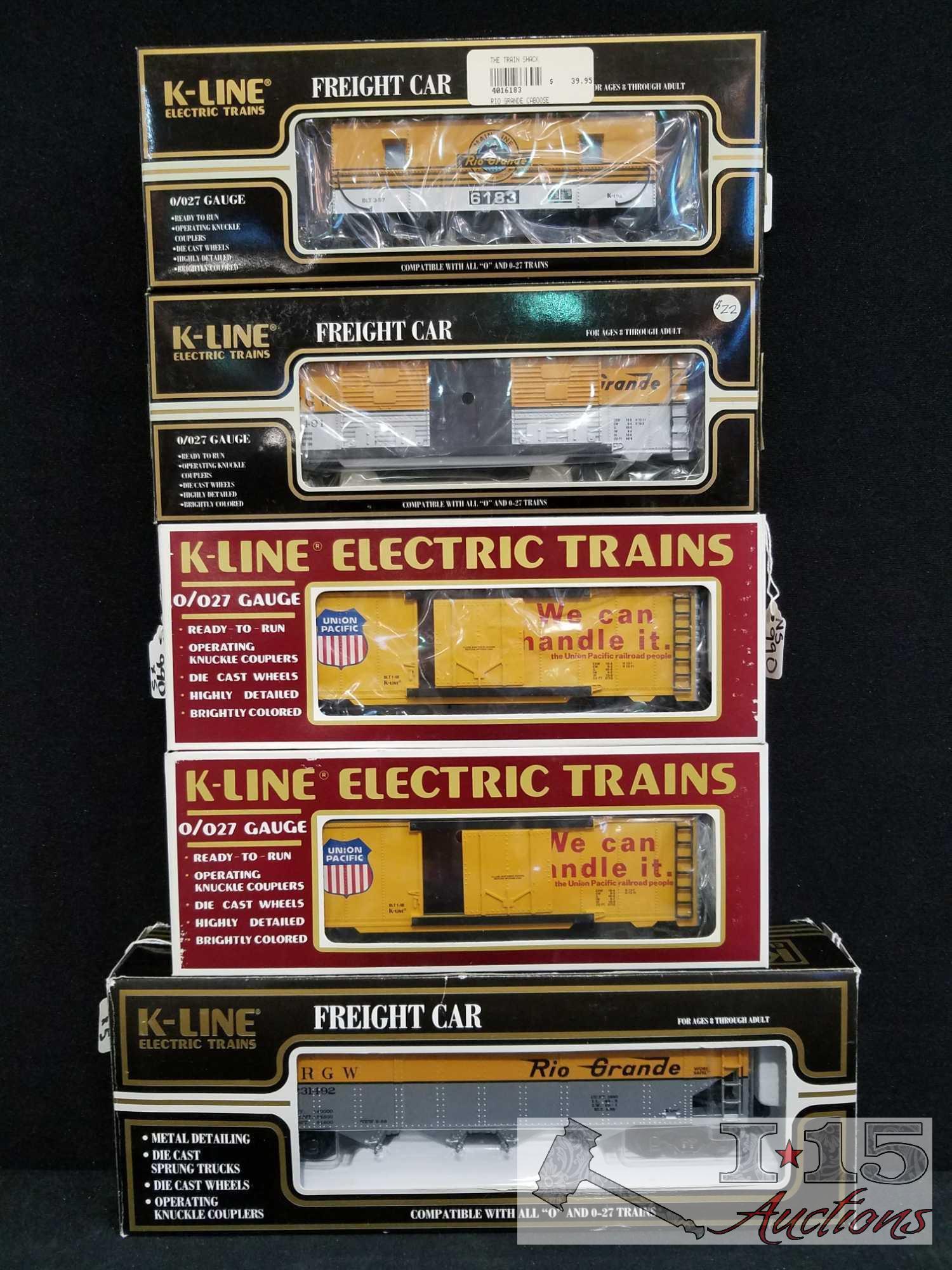 5 K-Line Freight Cars