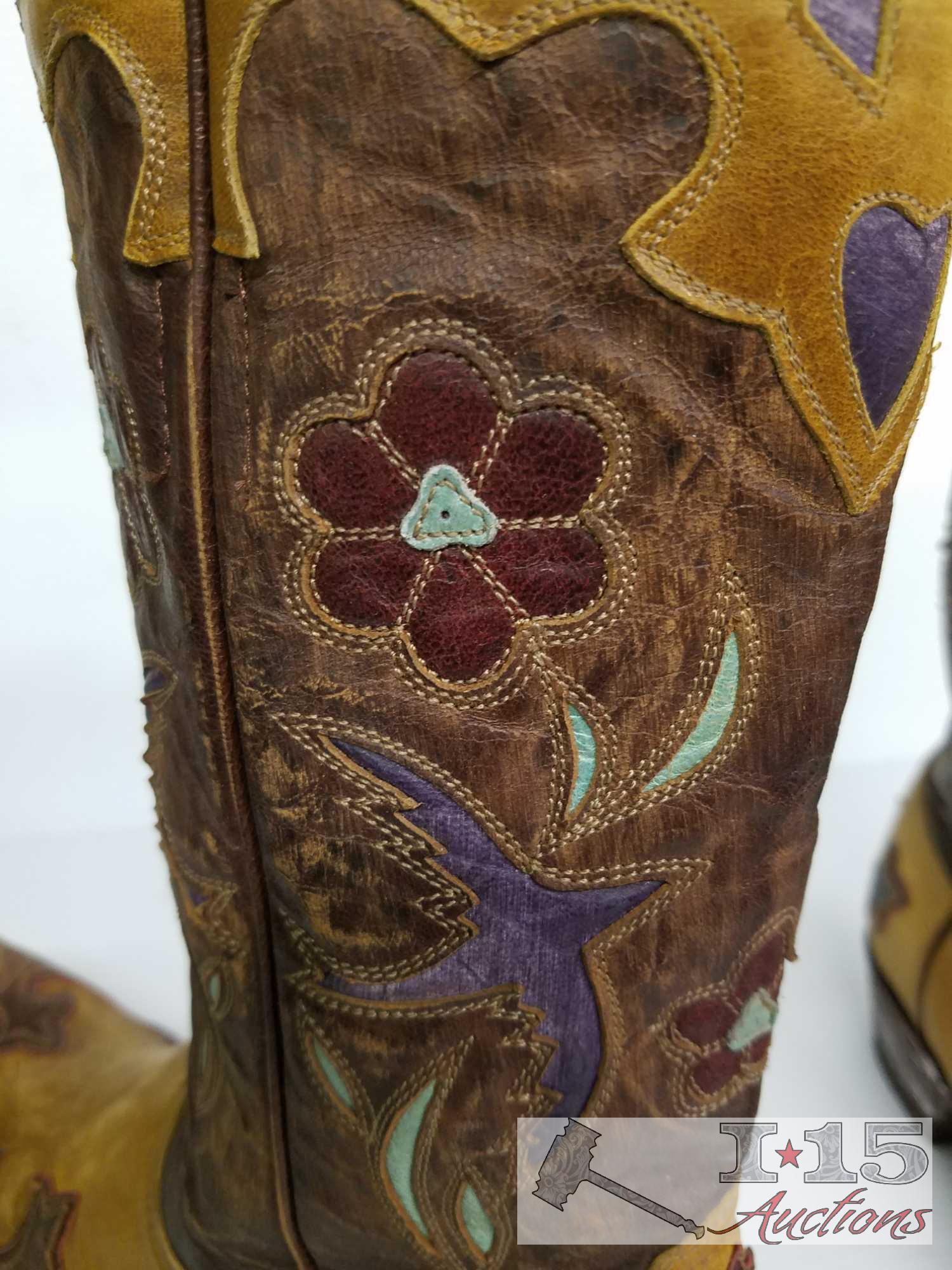 Never worn!! Old Gringo Golondrita 12" Goat Leather size 8.5 women's cowboy boots