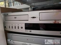 6 piece of stereo and video equipment