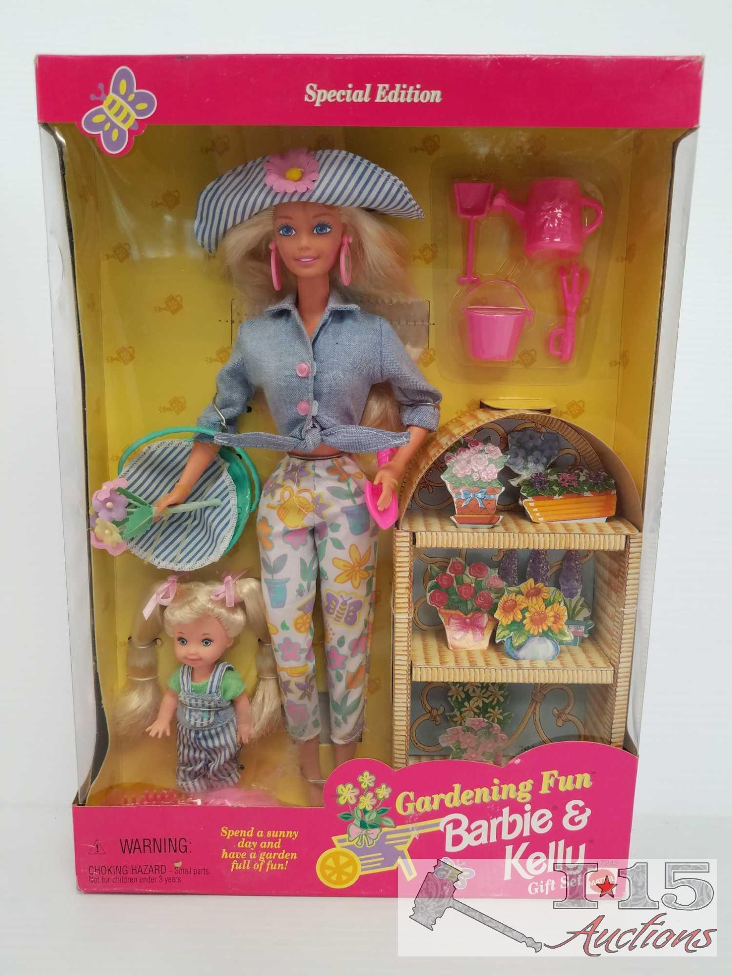 Barbie Tropical Splash Steven and Ken, Gardening Fun Barbie & Kelly Gift Set