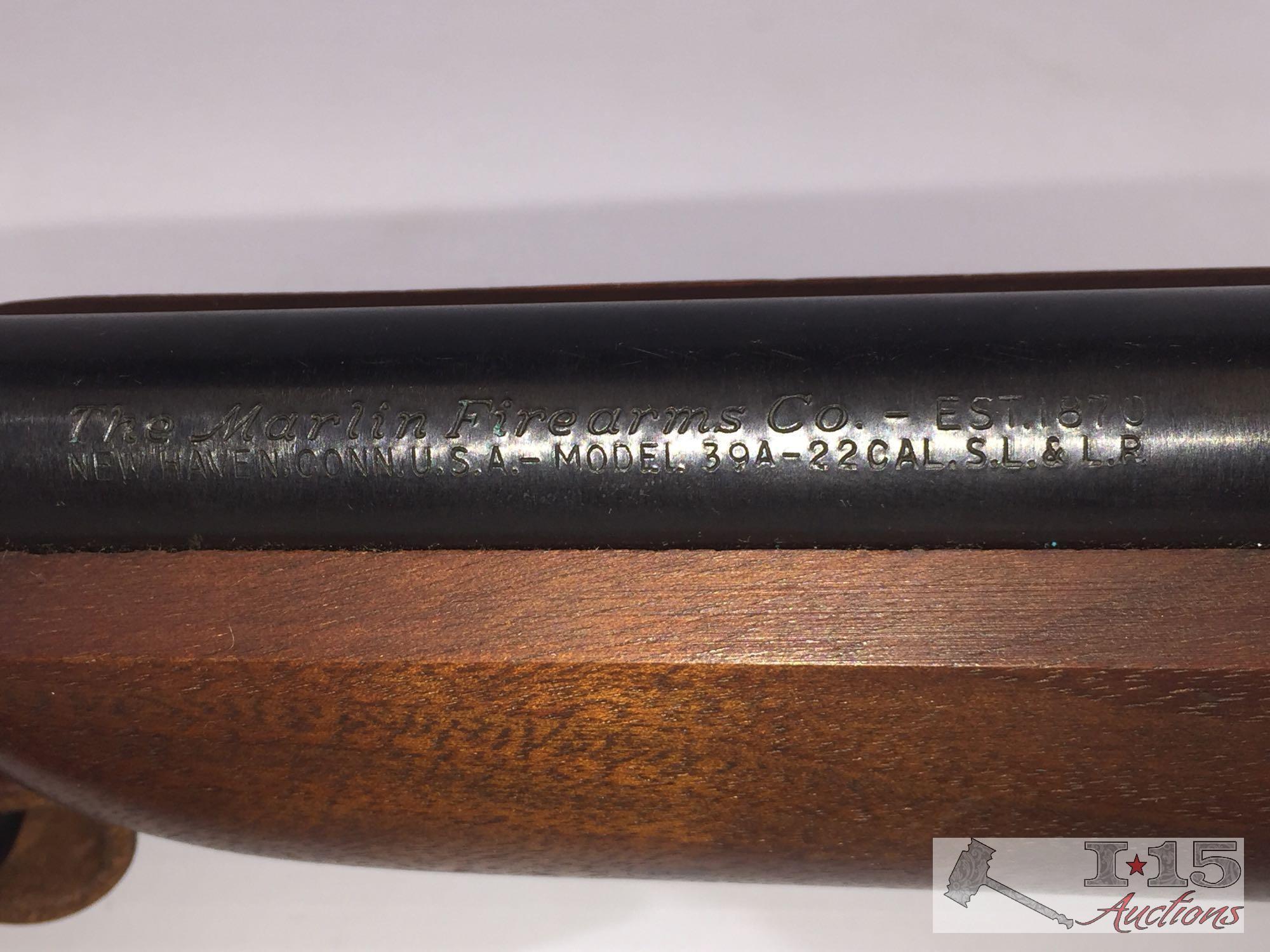 Marlin rifle model 39A .22 Cal