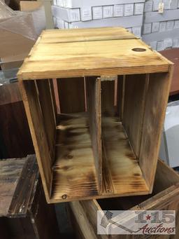 4 wood crates