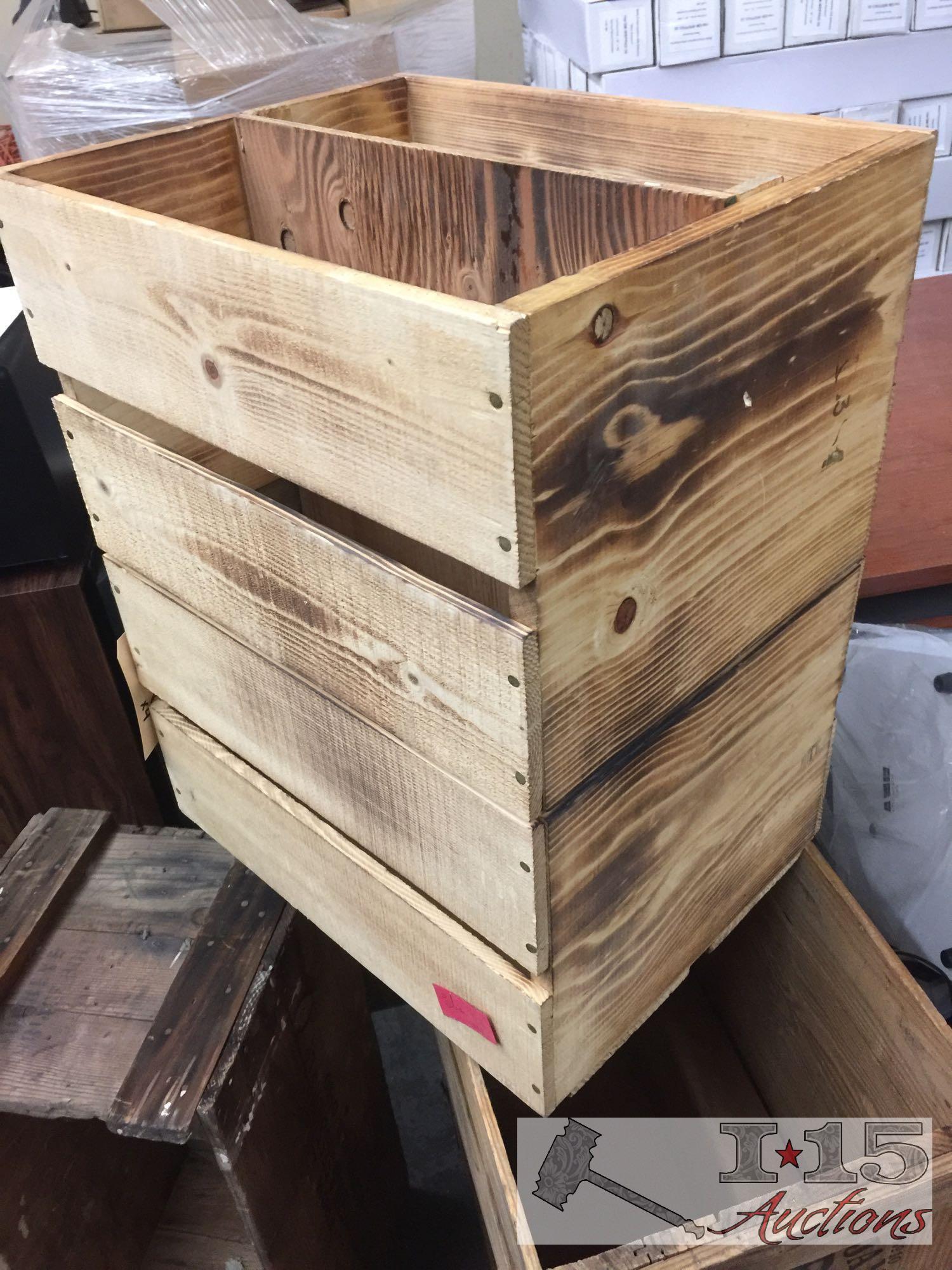 4 wood crates