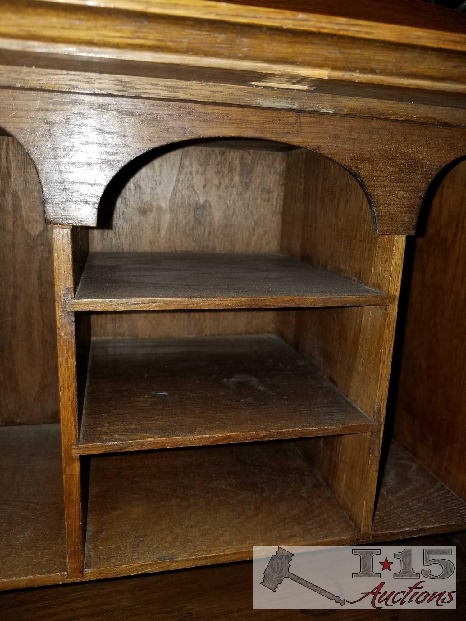 Vintage Wood Ship Secretary Desk