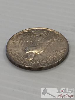 1924- Peace silver dollar