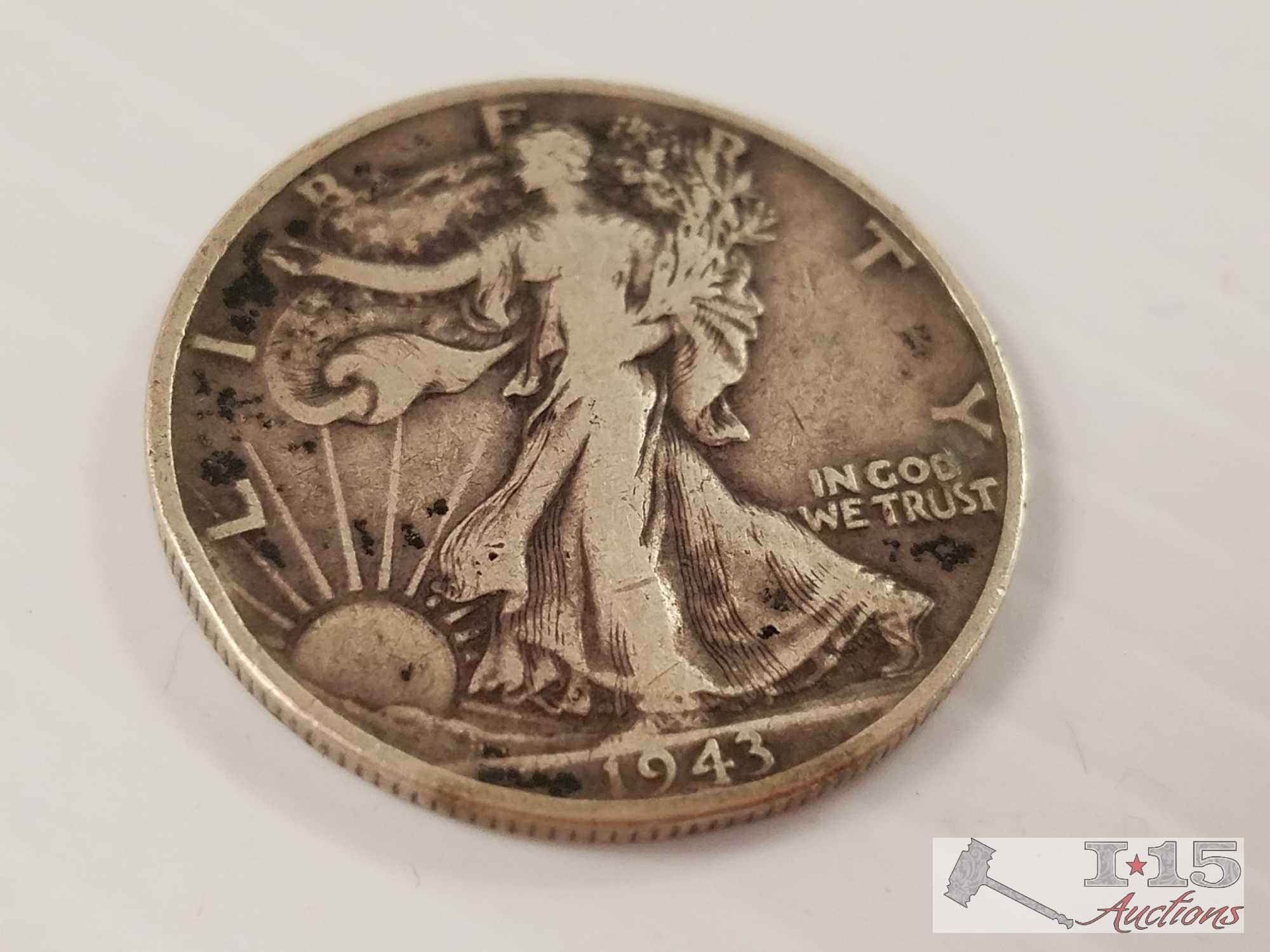 13 Liberty half dollars: 1920 - 1944