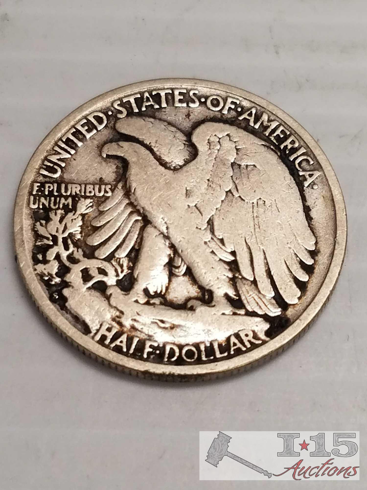 13 Liberty half dollars: 1920 - 1944