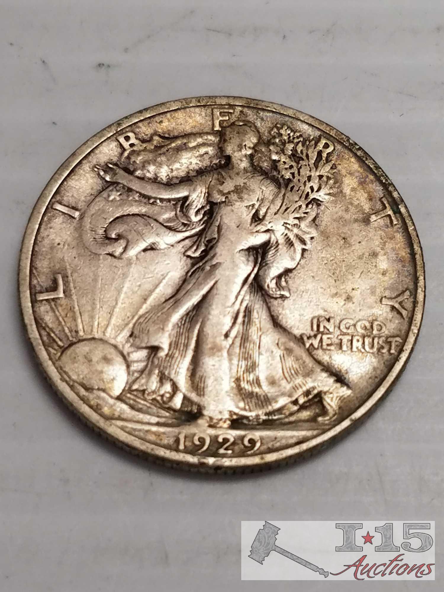 13 Liberty half dollars: 1920 - 1944