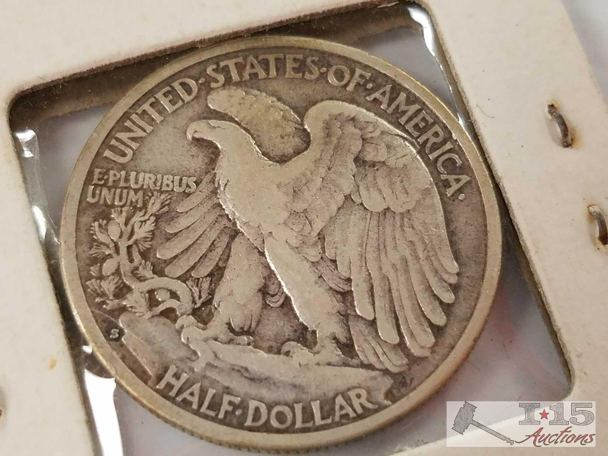 13 Liberty half dollars: 1920 - 1944