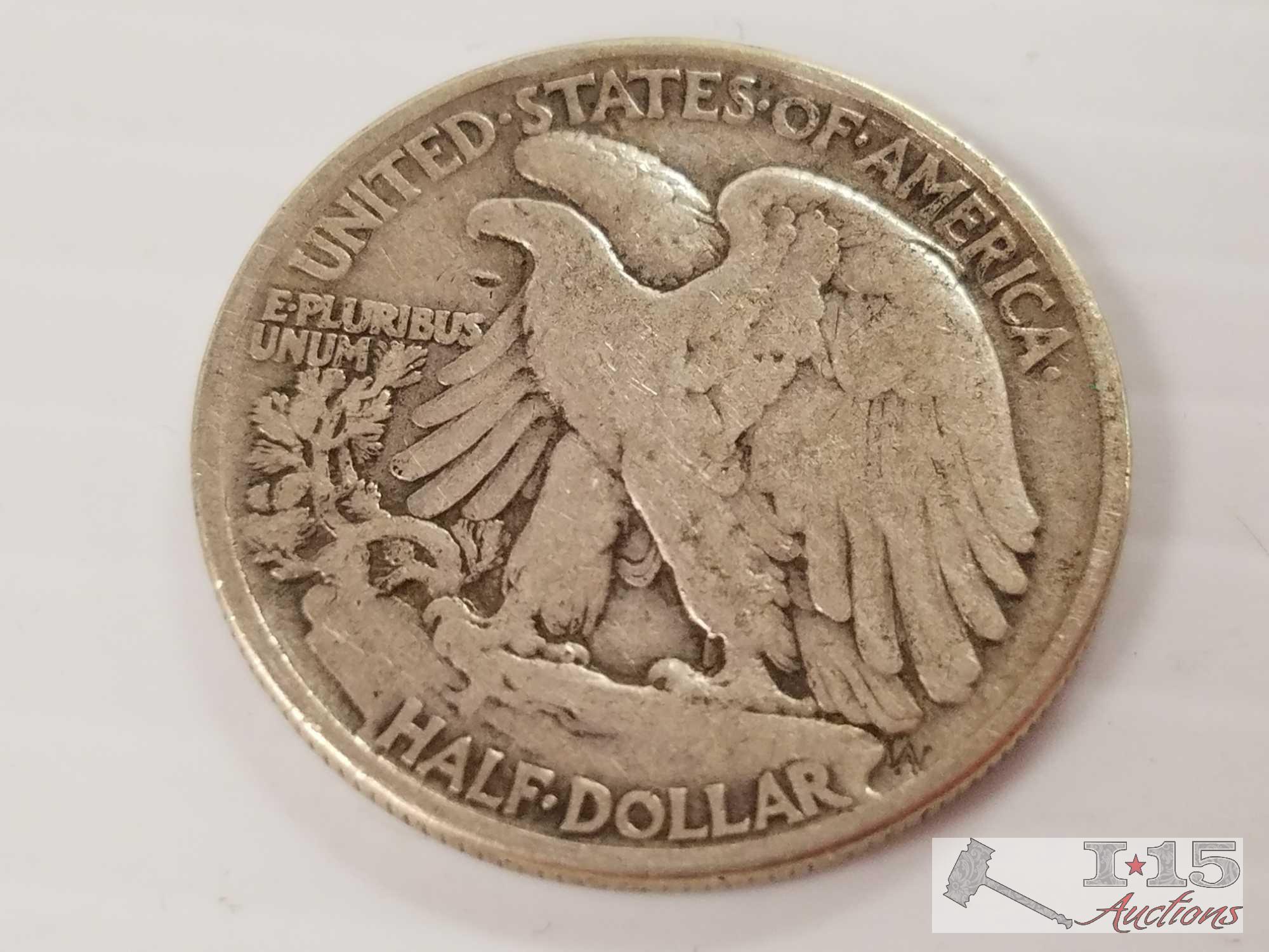 13 Liberty half dollars: 1920 - 1944