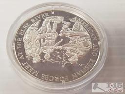 Two World War II .999 Silver Commemorative Coins