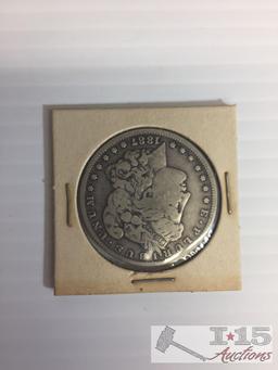 1887- O Morgan Silver Dollar