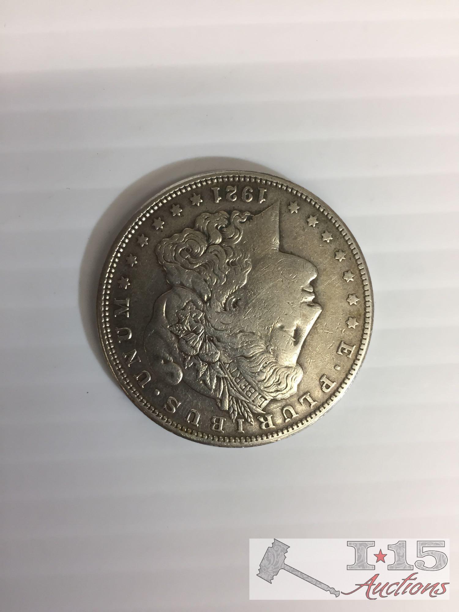 1921- S Morgan Silver Dollar