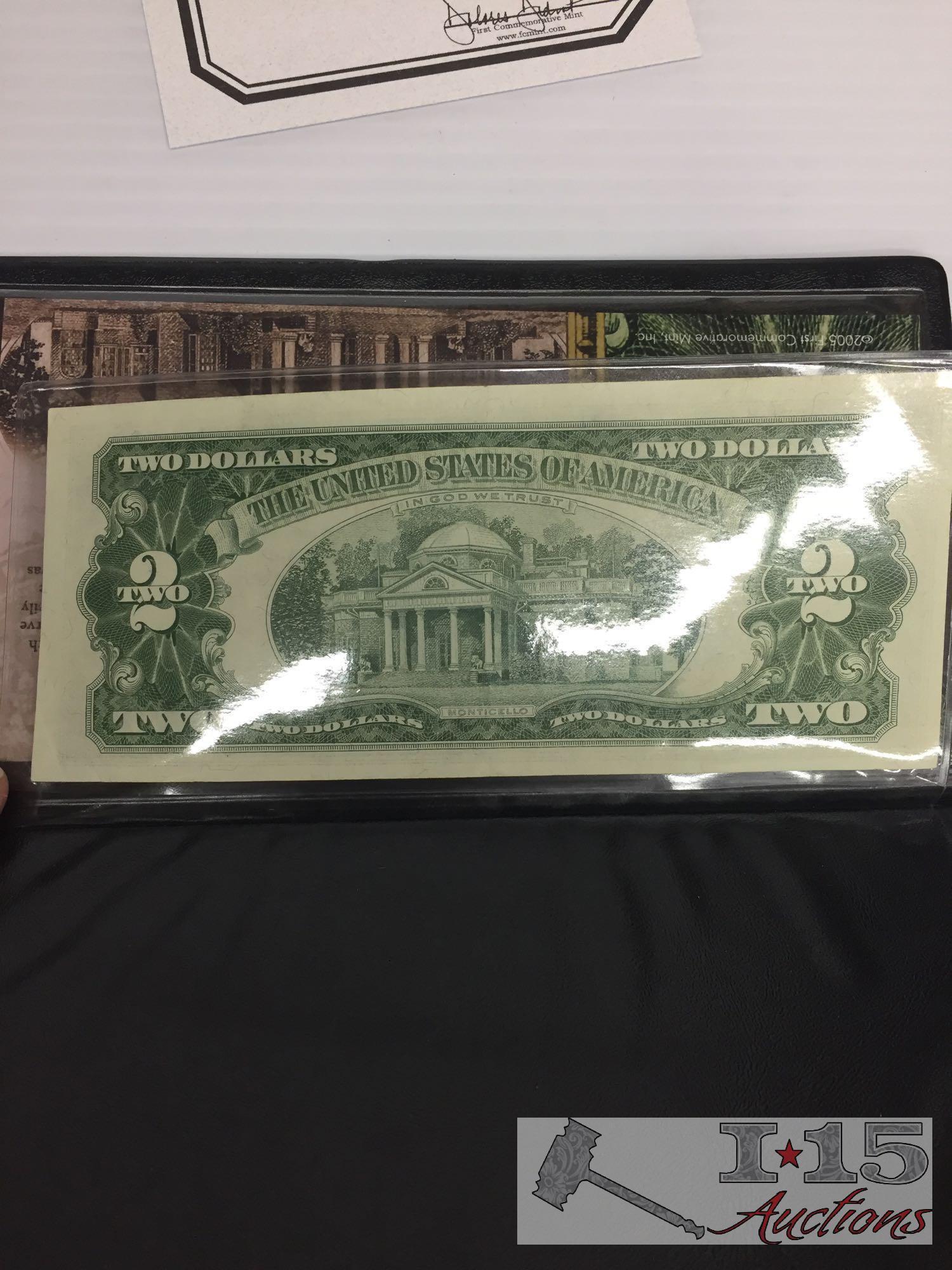 Red & Green Seal $2 Bills