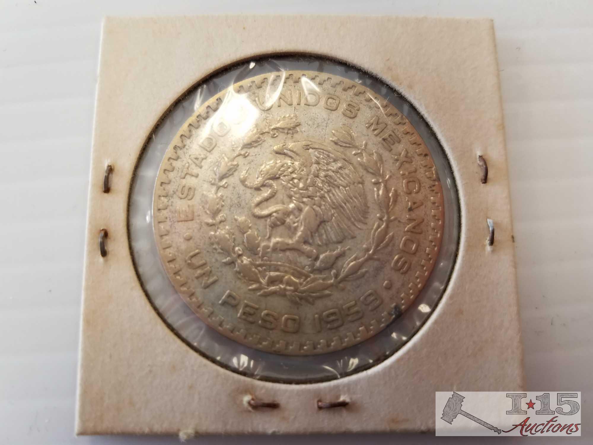 Mexican coin collection - some silver
