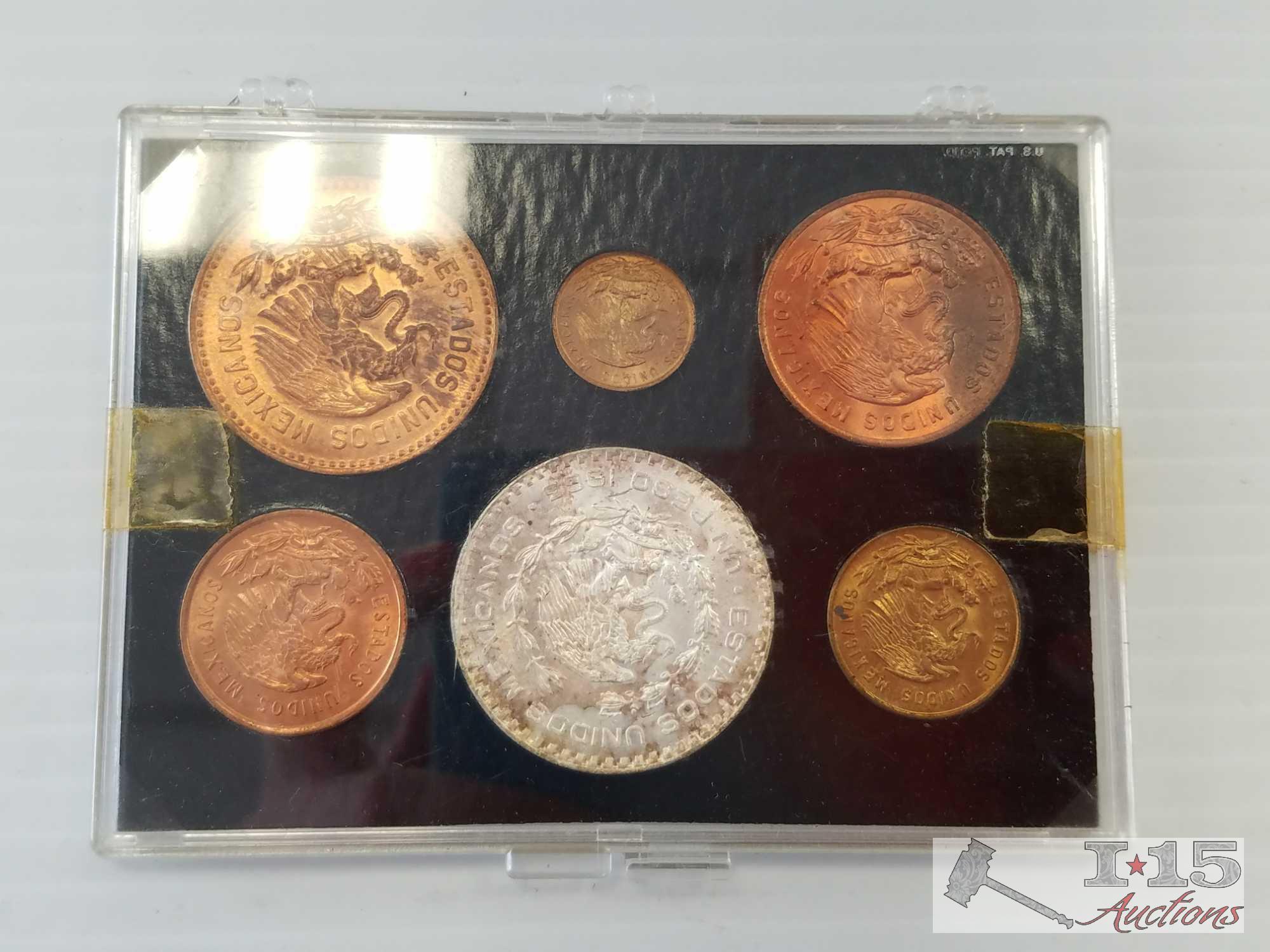 Mexican coin collection - some silver