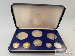 1975 Barbados Coin Proof Set, 20th Century Pope Coin Set, Israeli Coins Set