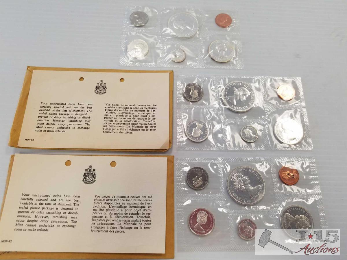 Canadian Proof Sets 1963, 1964, 1965