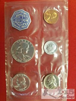 US Philadelphia Mint 1963 Proof Set (penny, nickel, dime, quarter, half dollar)