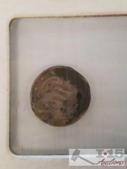 U. S. 1853 silver 3 cent piece