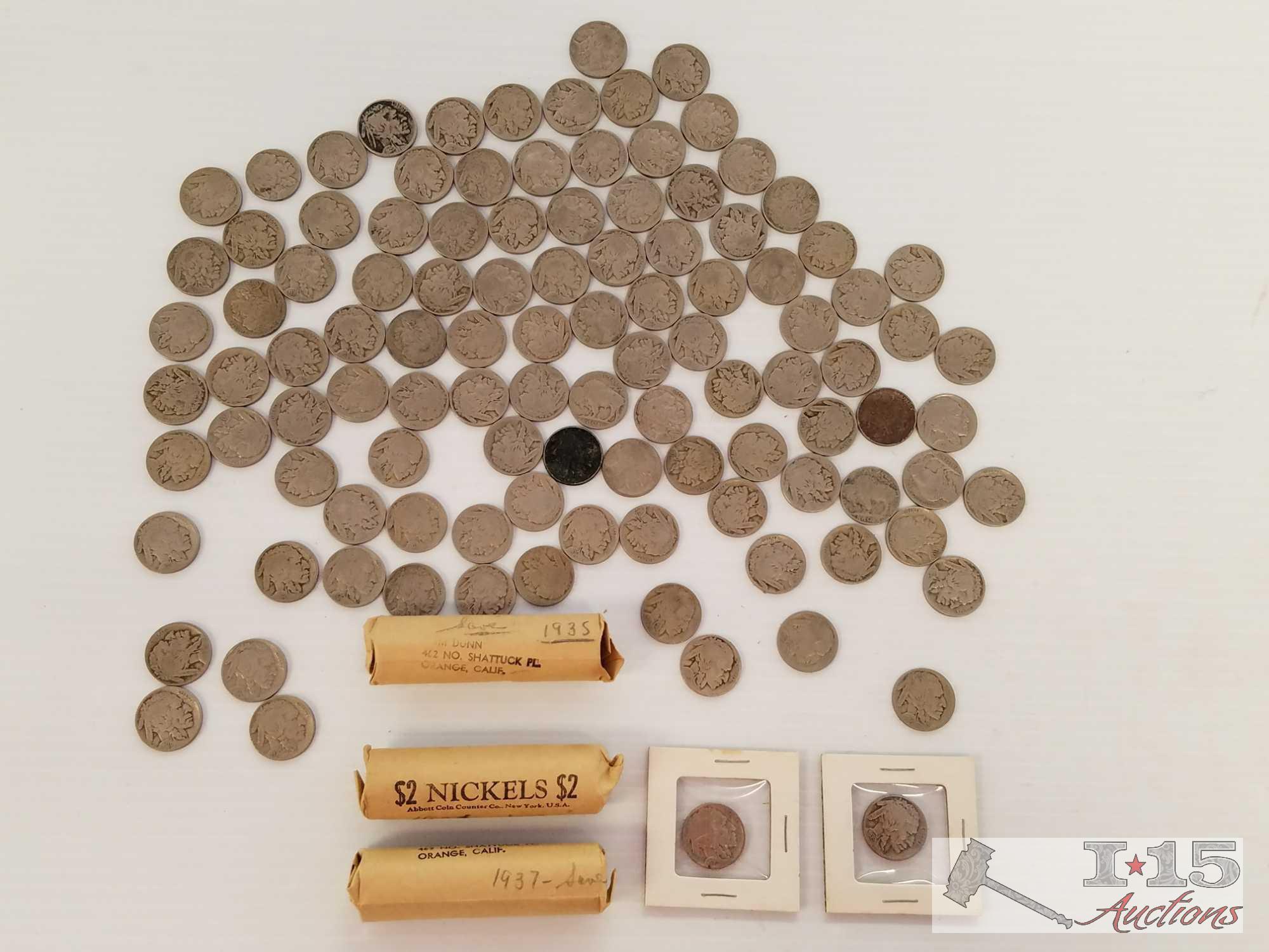 Approximately 229 Buffalo nickels 1925 to 1937