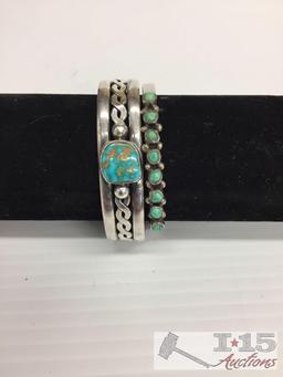 Native American Sterling Silver Bracelets