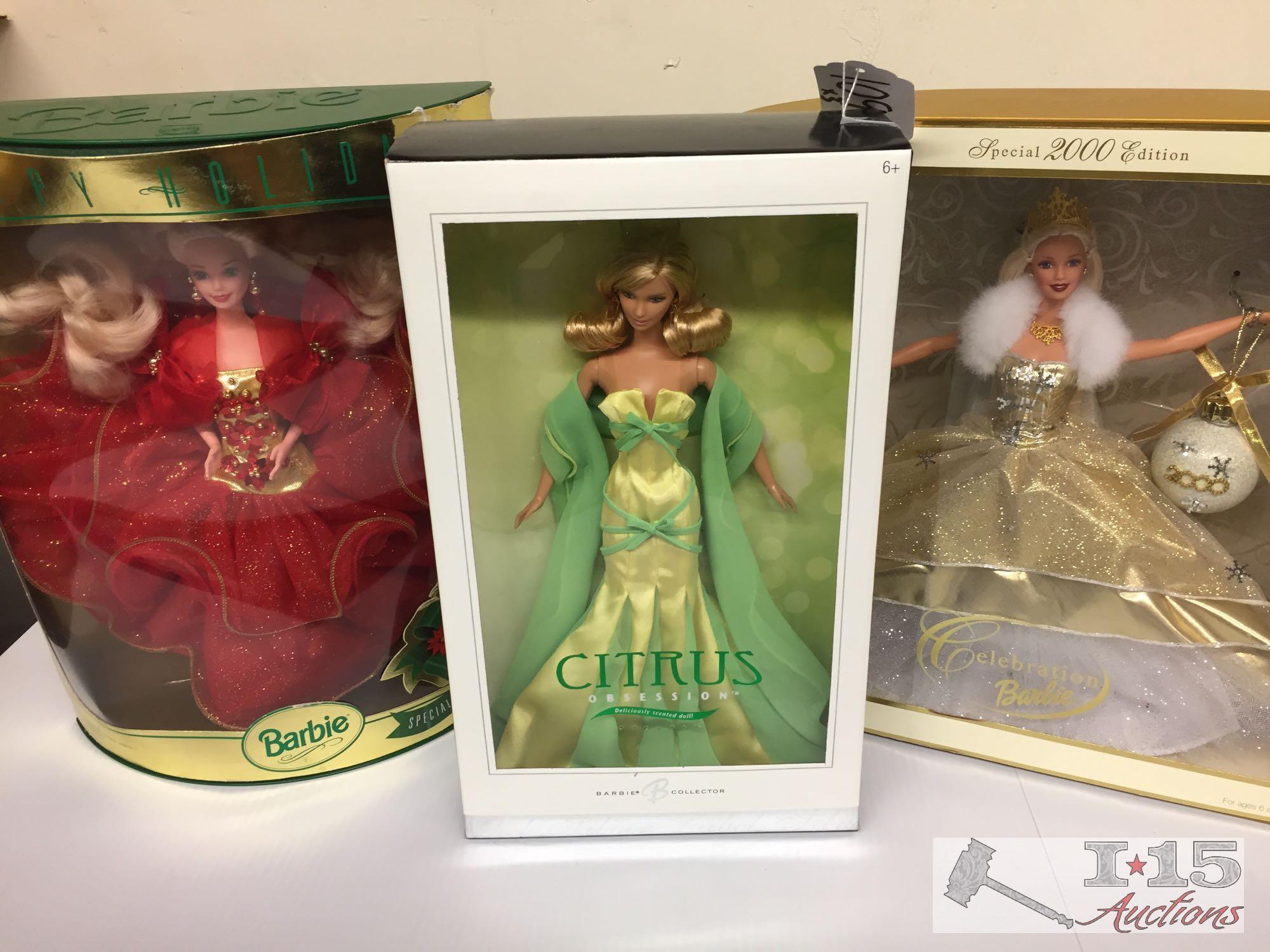 3 Collectable Barbies