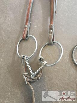 2 Headstalls with Bits