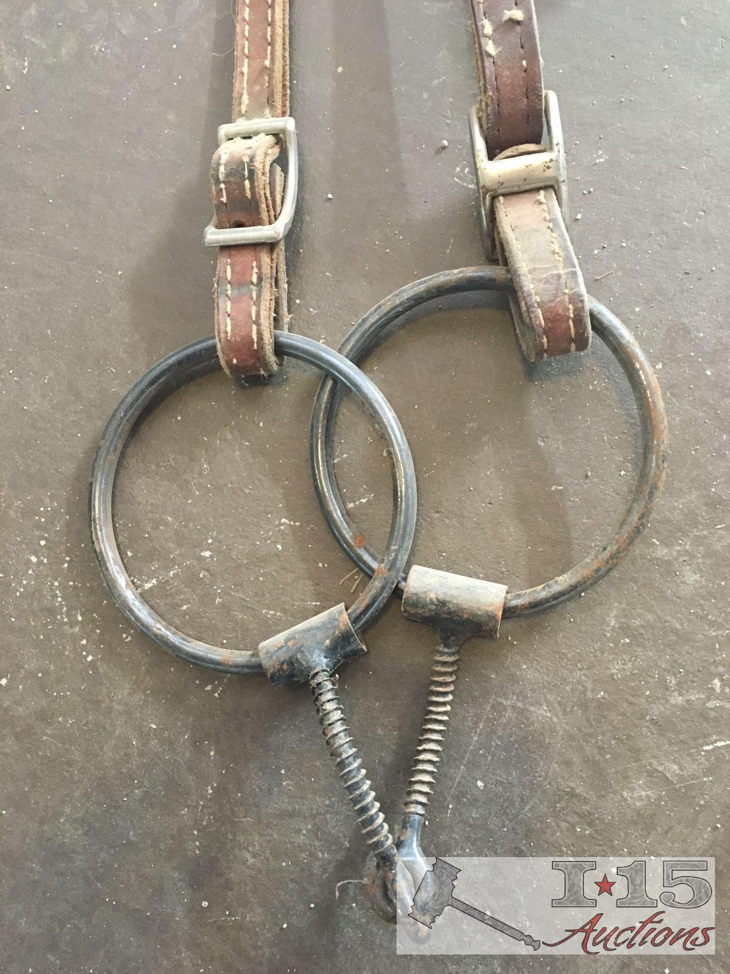 2 Headstalls with Bits