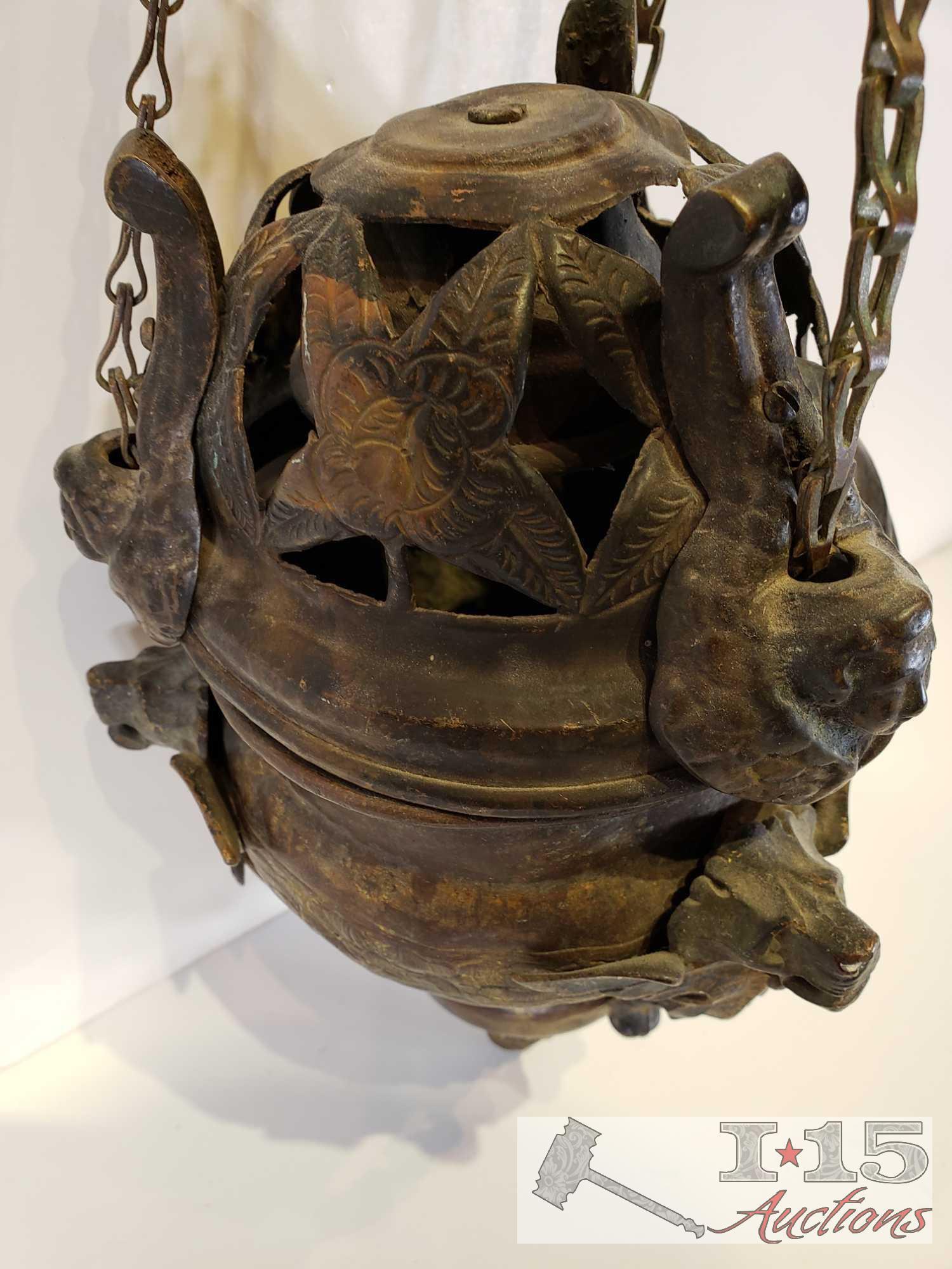 Gothic Era Thurible Antique Incense Burner Brass