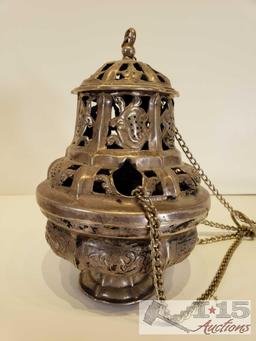 Thurible... Incense Burner Censer Gothic Era Antique Incense Burner Brass