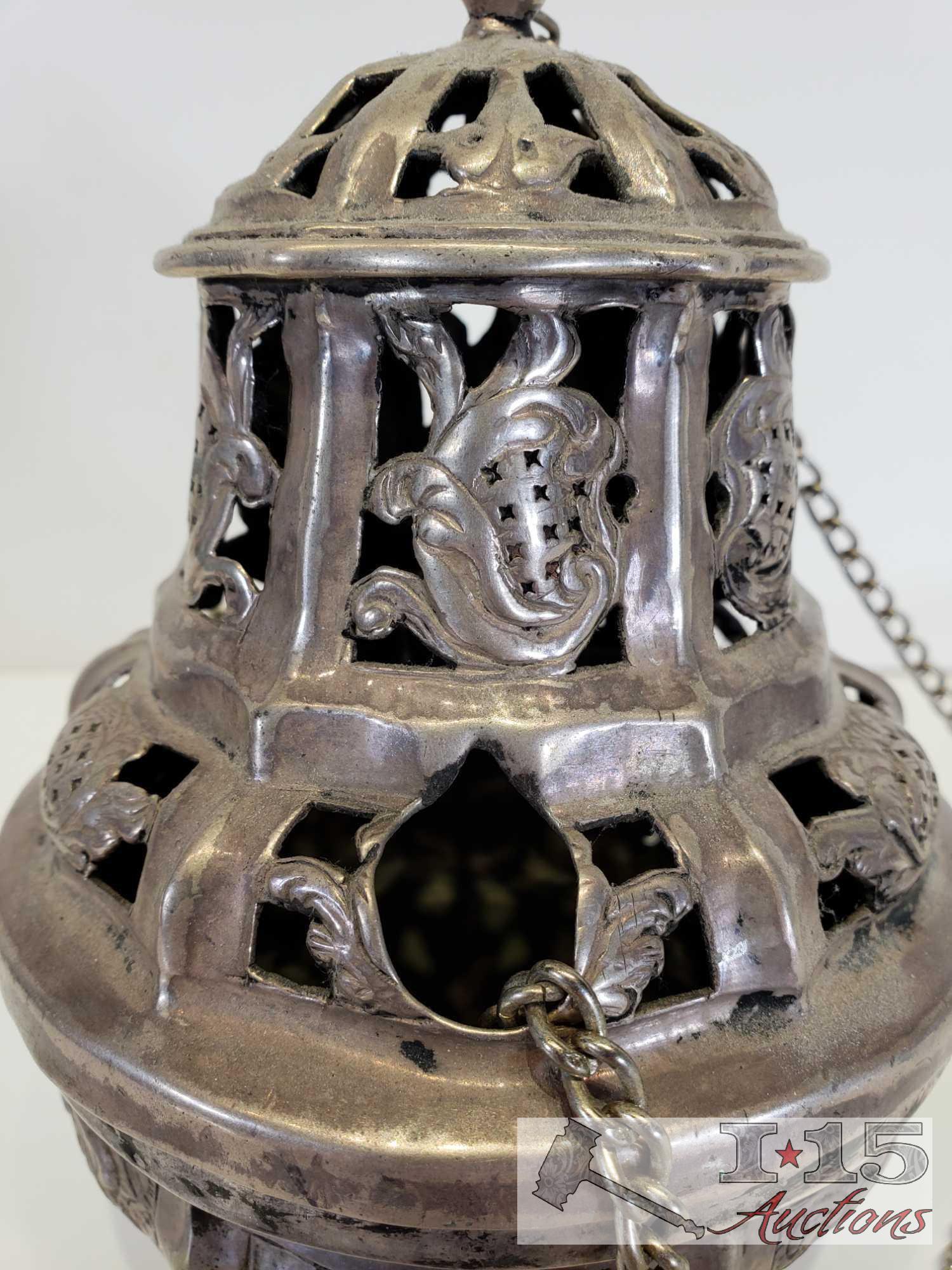 Thurible... Incense Burner Censer Gothic Era Antique Incense Burner Brass
