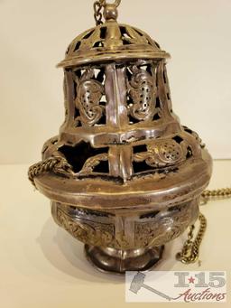 Thurible... Incense Burner Censer Gothic Era Antique Incense Burner Brass