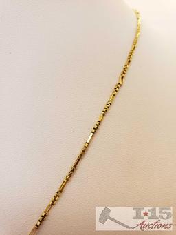 14k Gold Necklace with 14k Gold Crucifix Pendant