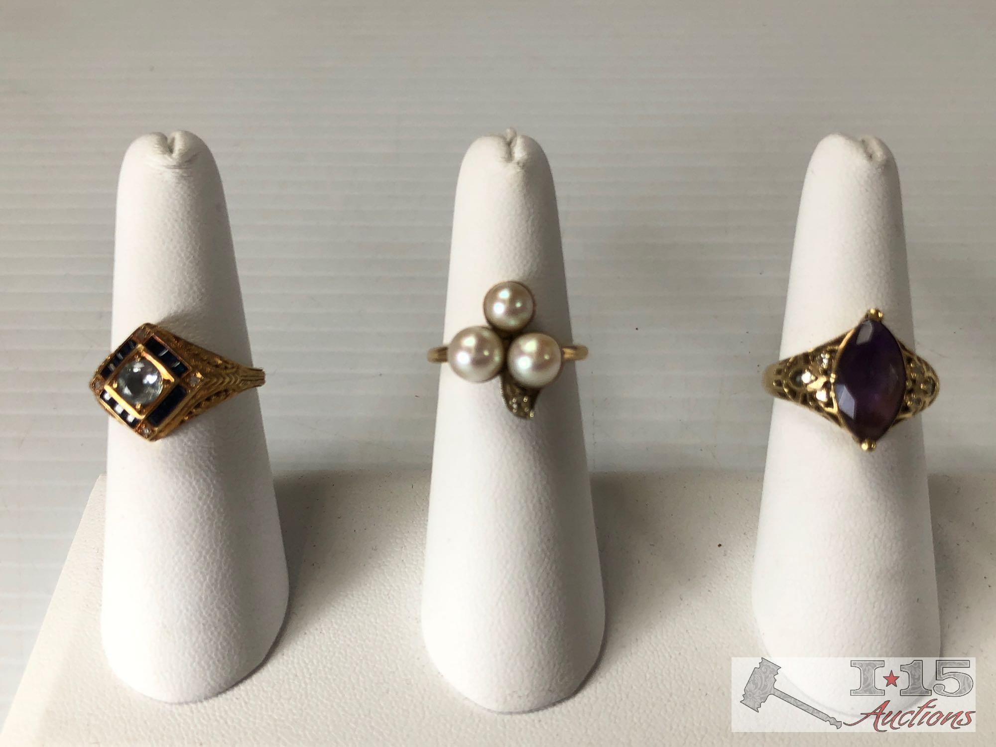 Three 14k Gold Rings