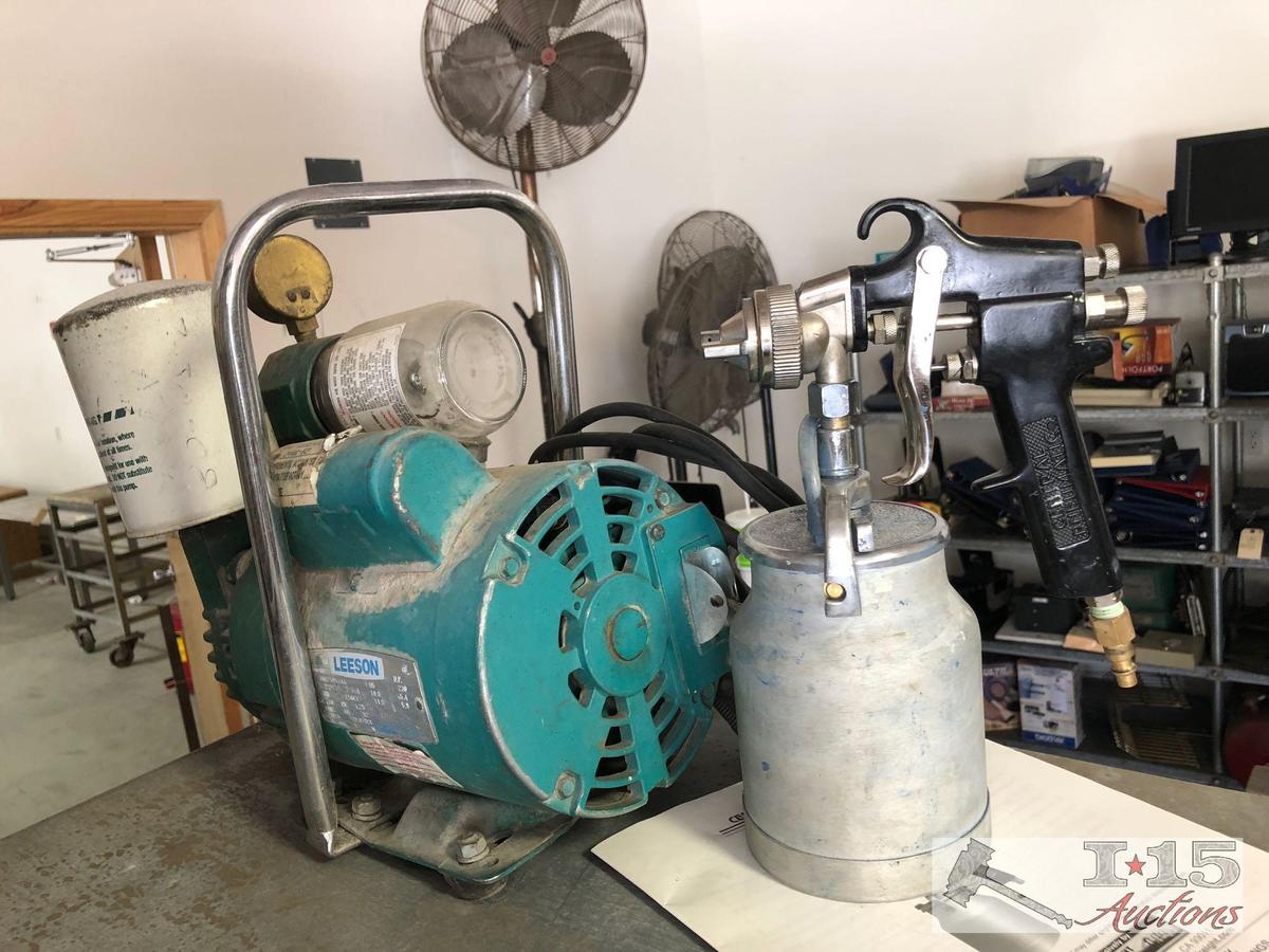 Paint Spray Gun and Bullard Air Compressor