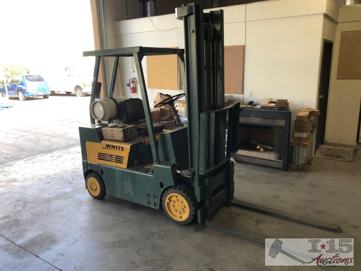 White 5000 pound forklift