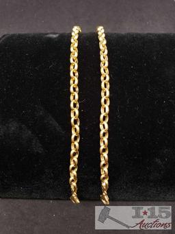 2 Gold Bracelets Marked 14k