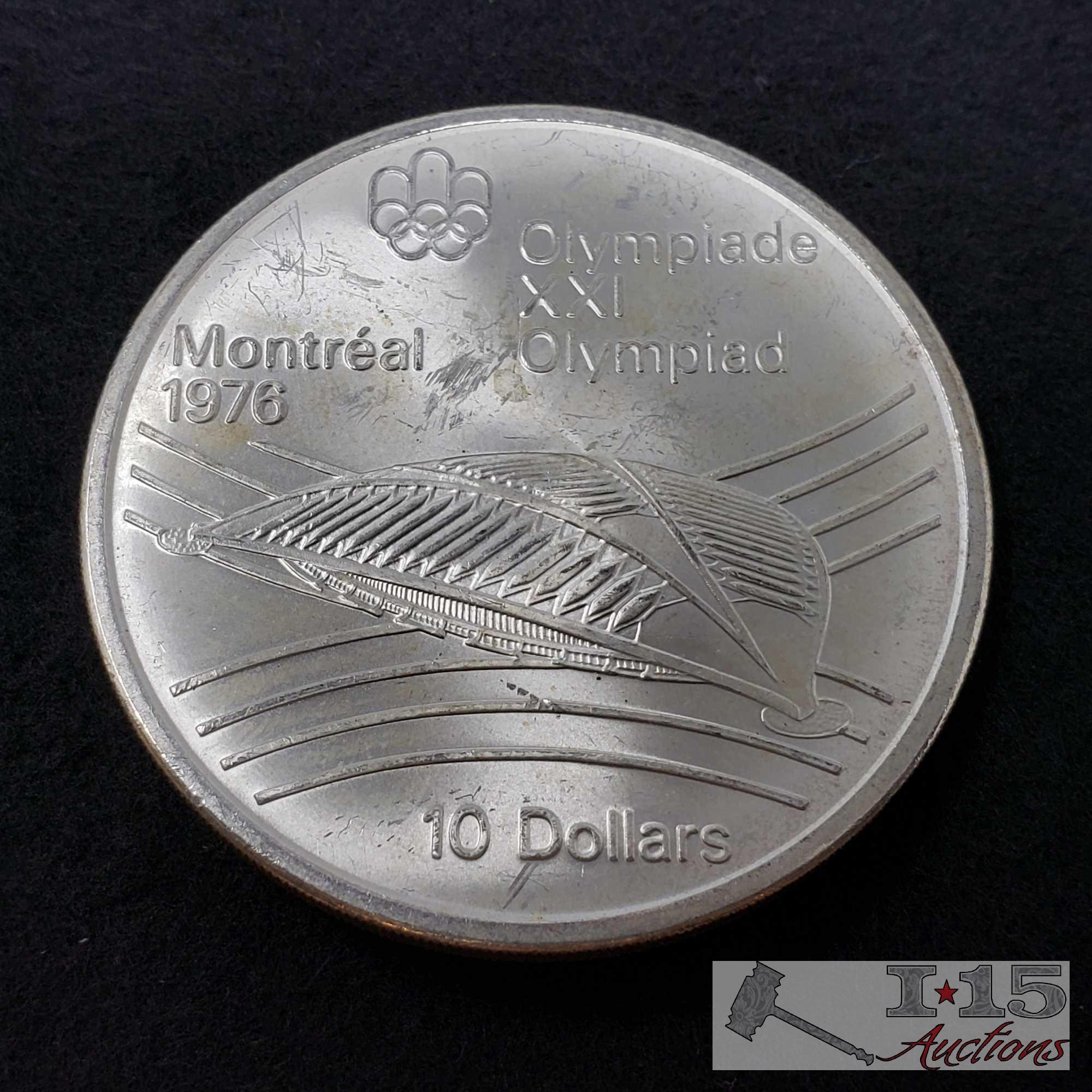 5 Sterling Silver Canadian Olympic Commemorative Coins (73-76)