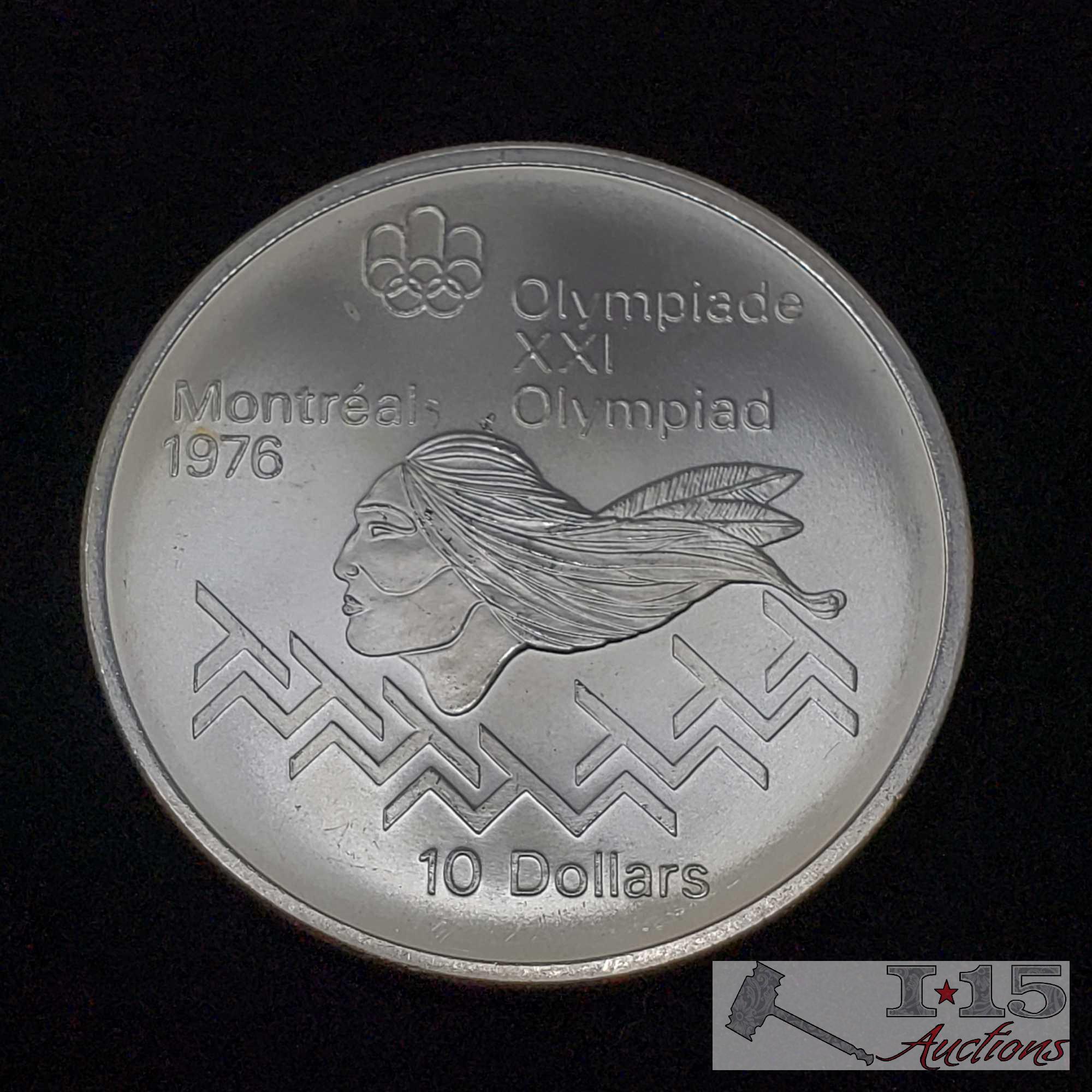 5 Sterling Silver Canadian Olympic Commemorative Coins (73-76)