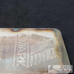 10 ozt A-Mark Fine Silver .999 Ingot