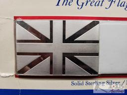 The Great Flags Of America Solid Sterling Silver/ First Edition Proofs, 2 One Hundred Greatest